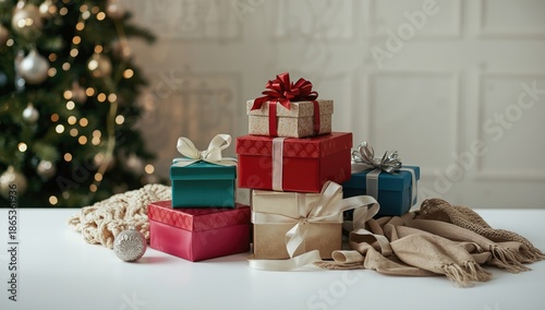 Christmas gift boxes and wo...