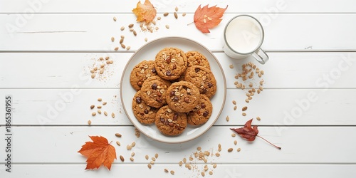 Baked oatmeal cookies with ...