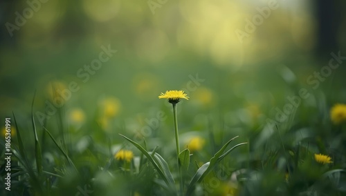 Yellow coltsfoot flower in ...