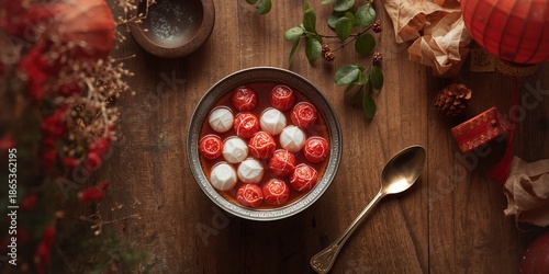 Tangyuan rice balls with sw...