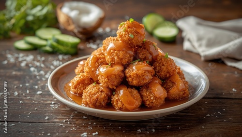 Shrimp meatball with sweet ...