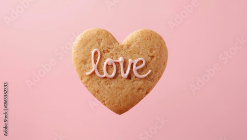 Heart shaped cookie with LO...