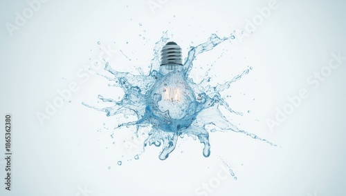 Macro shot of water splashe...