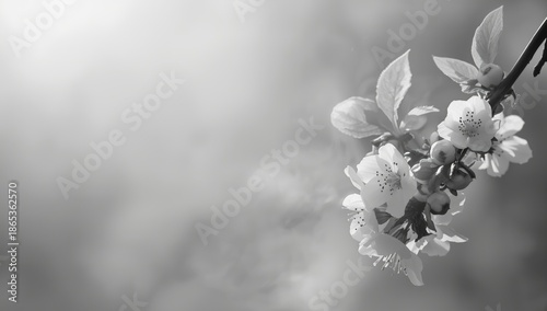 Monochrome photo of a white...