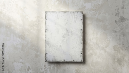 White painted metal surface...