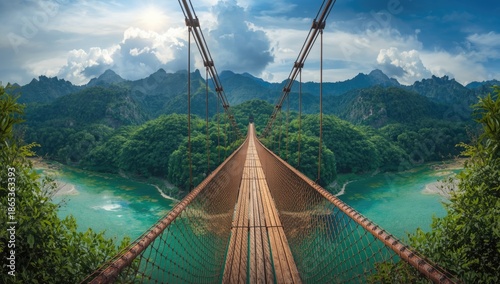 Breathtaking view of a susp...