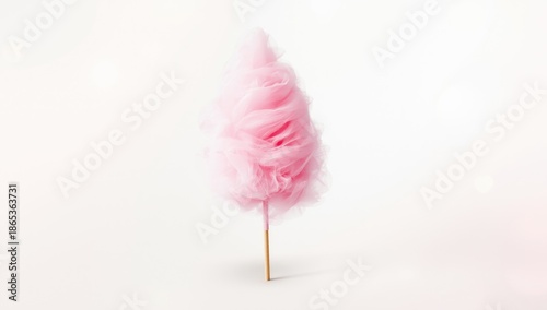 Cotton candy spun into a fl...