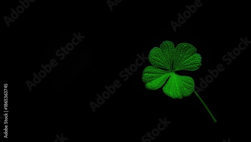 Shamrock symbol on dark bac...