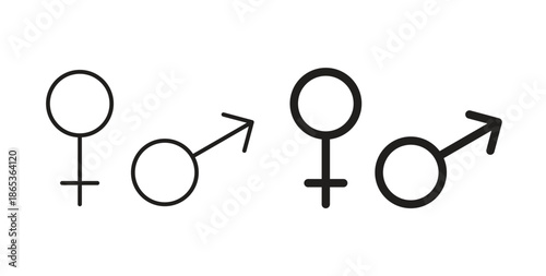 Unisex icons symbol. Simple, flat design for web or mobile app