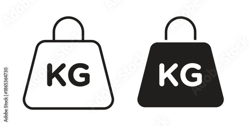 Weight icons symbol. Simple, flat design for web or mobile app