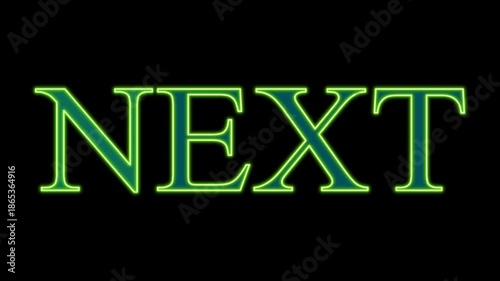 NEXT, neon, with alpha channel