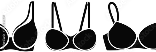 Minimalist bra design illustrations isolated on white background, Vector, illustration