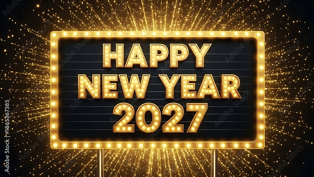 Fototapeta premium 2027 Happy New Year