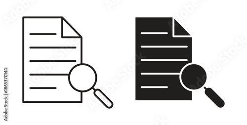 Case study icons illustration, editable stroke, flat design style isolated on white