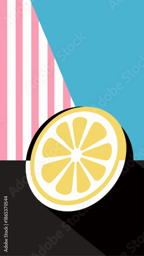 Sliced Lemon on Black