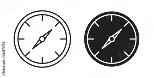 Free Download Compass icons illustration, editable stroke, flat design style isolated on white - GFXLoad