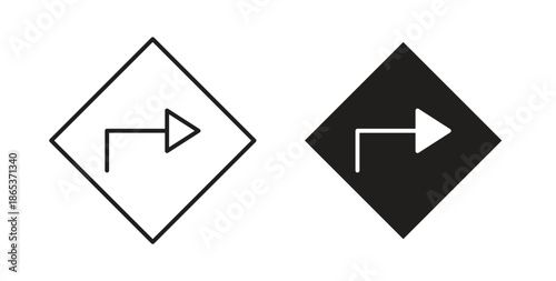 Directions icons illustration, editable stroke, flat design style isolated on white
