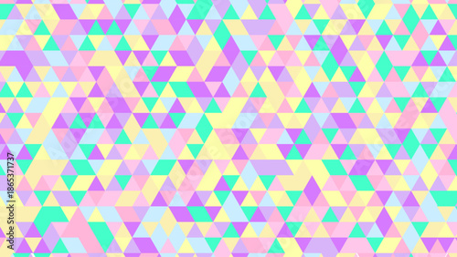 Vibrant iridescent mosaic pattern with pastel colors and geometric shapes