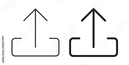 Export icons illustration, editable stroke, flat design style isolated on white