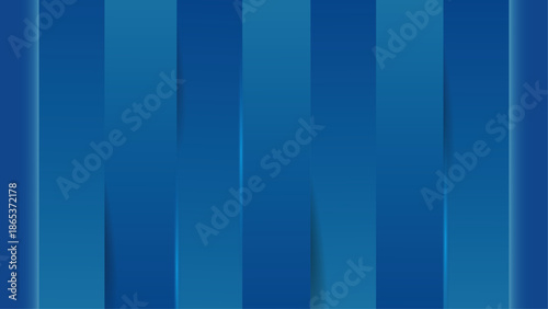 Abstract blue vertical stripes background with subtle gradient glow light beams and soft shadows modern minimal vector design