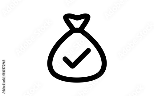 Money Bag with Check Mark