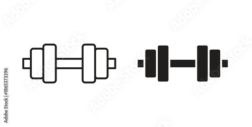 Gym icons illustration, editable stroke, flat design style isolated on white