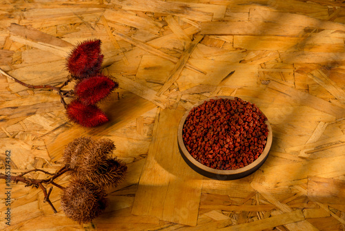Annatto tree bixa orellana seeds 
