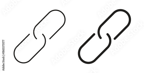 Link icons illustration, editable stroke, flat design style isolated on white