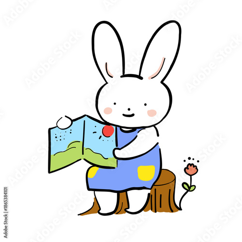 読み聞かせをする園のうさぎ先生