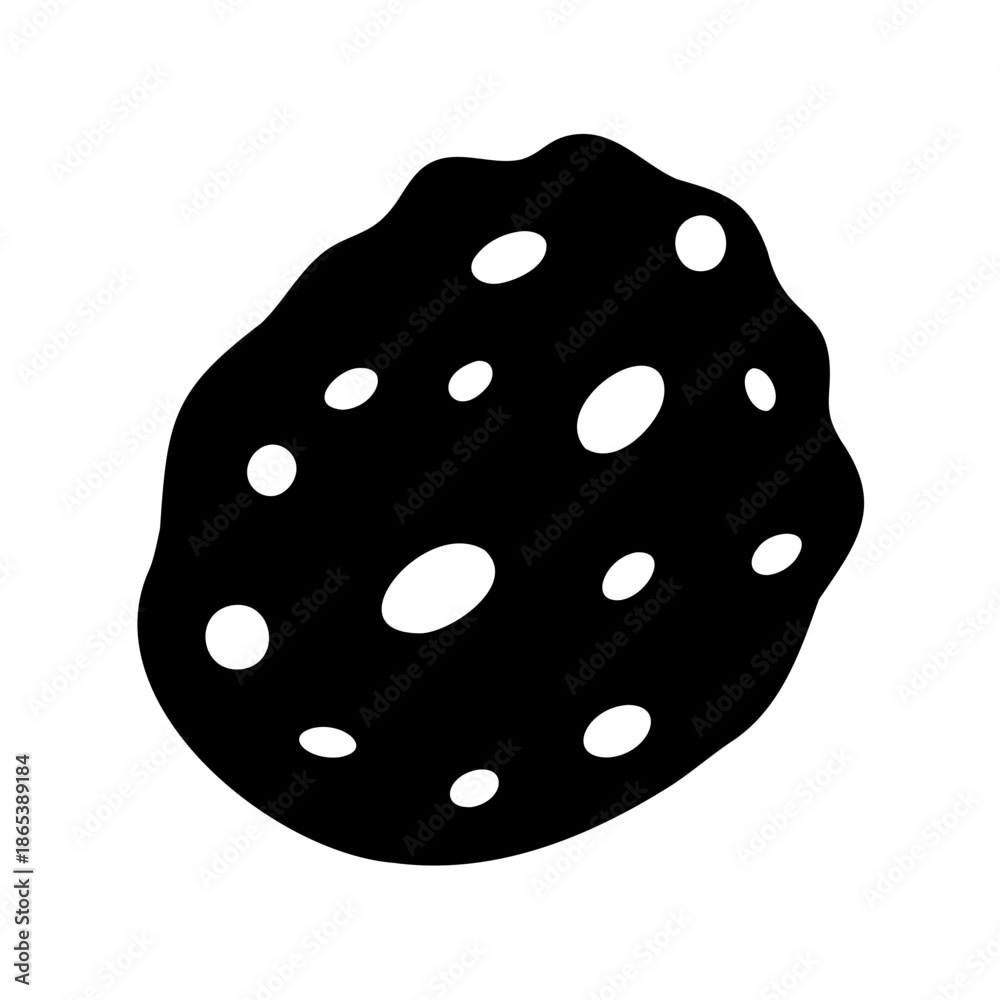 Fototapeta premium Stylized Black and White Image of a Spotty Rock or Cookie
