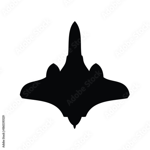 Silhouette of a Lockheed SR71 Blackbird, strategic reconnaissance aircraft design
