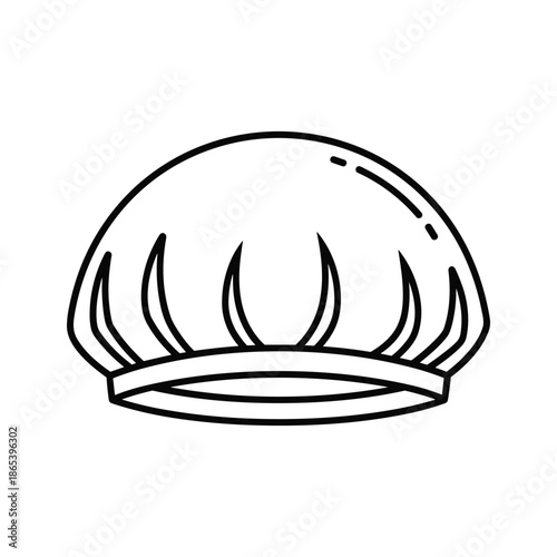 Black and white simple illustration of a jellyfish