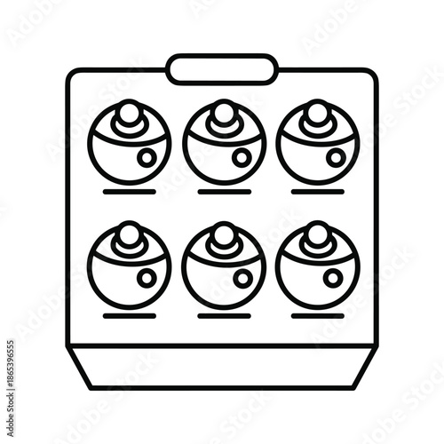 Six Pack Soft Drink Cans Line Icon