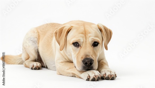 dog on white background