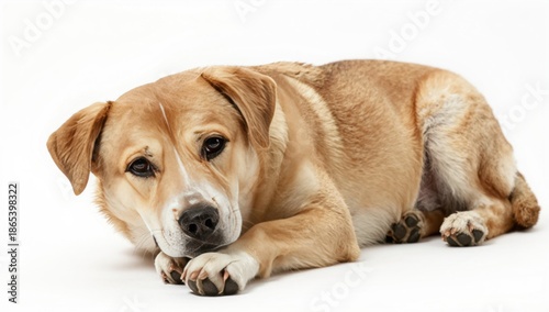 dog on white background
