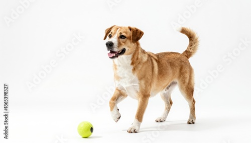 dog on white background