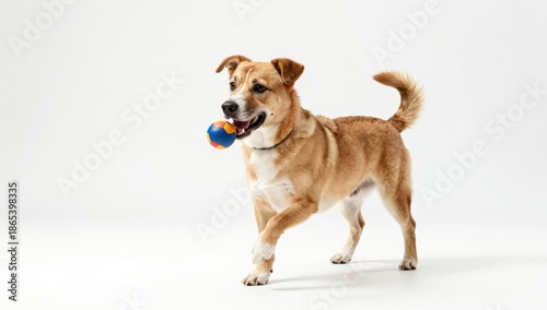dog on white background