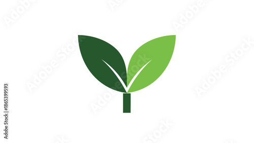 Simple green leaf icon symbolizing growth and nature.