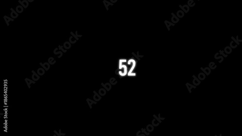 Count up from 0 to 100 on ,number counter loading bar animation of 0 to 100, 100 percent rendering, counting number from 0 to 100 simple counter on a black background. 4k