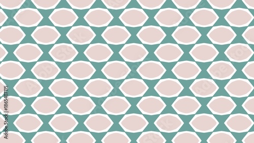 A pattern of green and white circles with a blue background