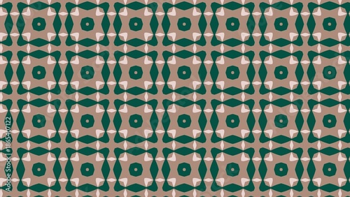 A patterned green and brown background with a green circle in the middle