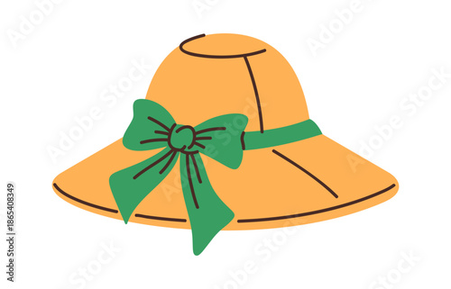 Female felt hat with ribbon