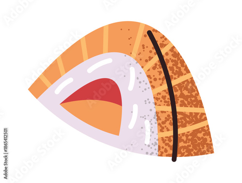 Sushi sticker Asian food menu