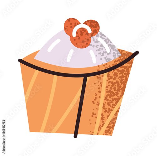 Rice sushi with red caviar