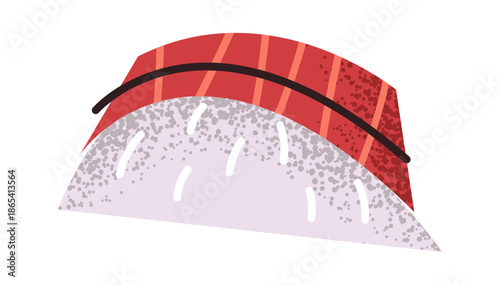 Sushi with salmon sticker design