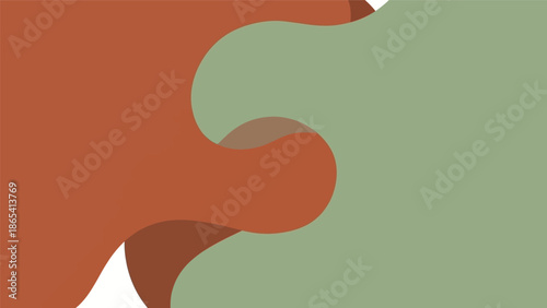 Abstract shapes in harmonious earthy tones.