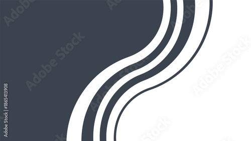 Minimalist wavy lines on contrasting dark and light background.