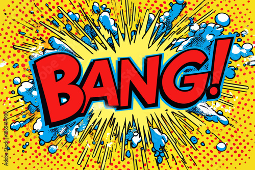 Alphabet letters and numbers are depicted in a modern illustration with a comic book style font design