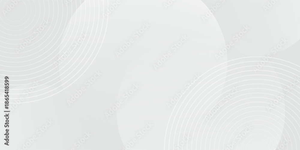 Fototapeta premium white geometric abstract background overlap layer on bright space with lines effect decoration. modern graphic design element circles style concept .