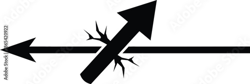 Breaking Limits Growth Arrow Vector Business Concept